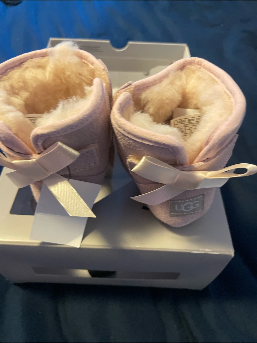 UGG Baby Soft Pink Suede Booties - Picture 4 of 5